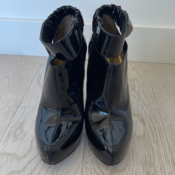 Black Vinyl Booties - Picture 3 of 8